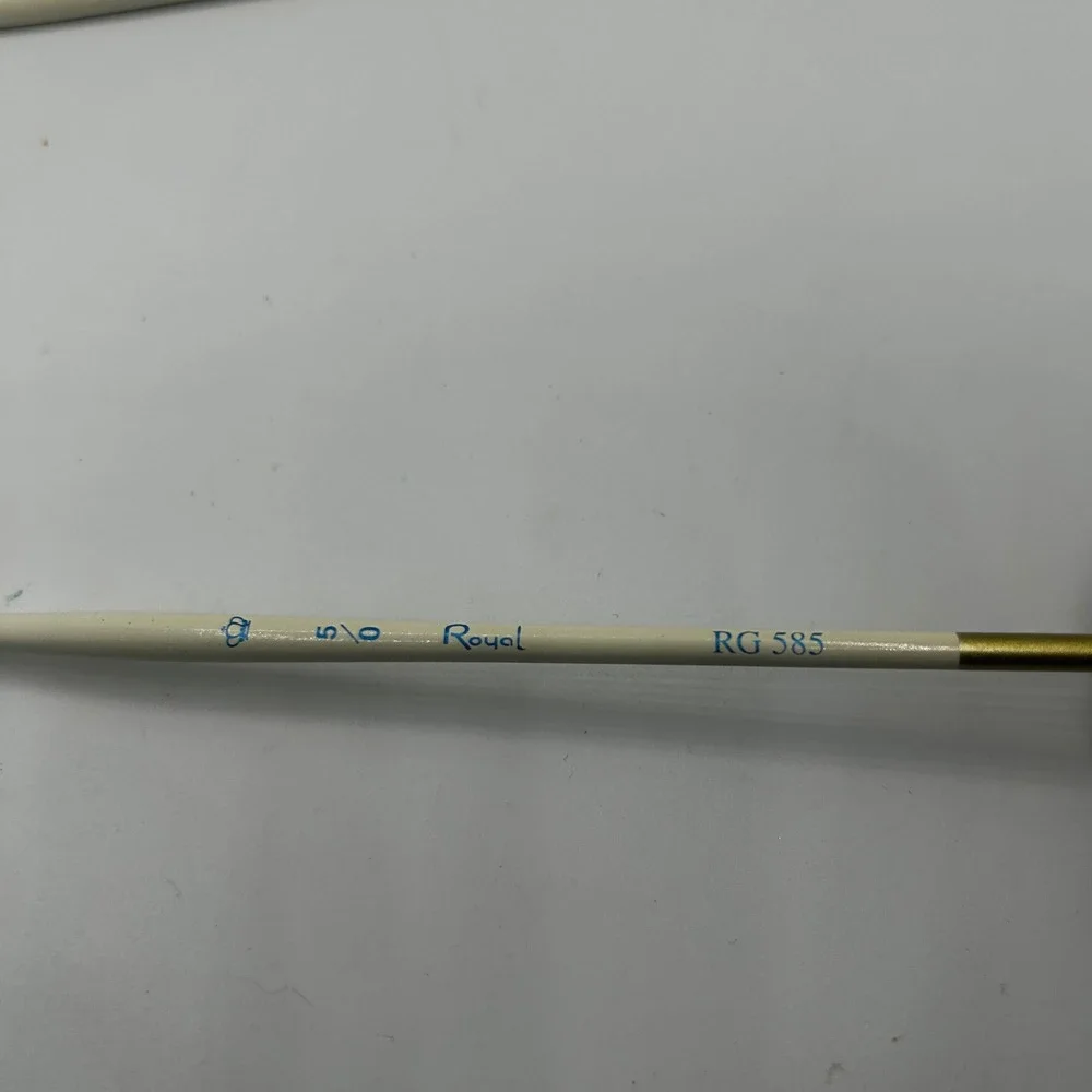 Royal Langnickel Detail Paint Brush Set 5pc Cream Gold Excellent Golden Taklon